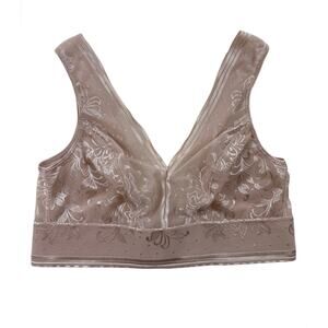 Wacoal 810340 Net Effect Lace Bralette 32 Nude Beige